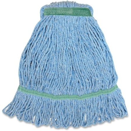 Genuine Joe Genuine Joe Wet Mop, Narrow Band, Blend, Looped, Medium, Blue GJOMBL1B